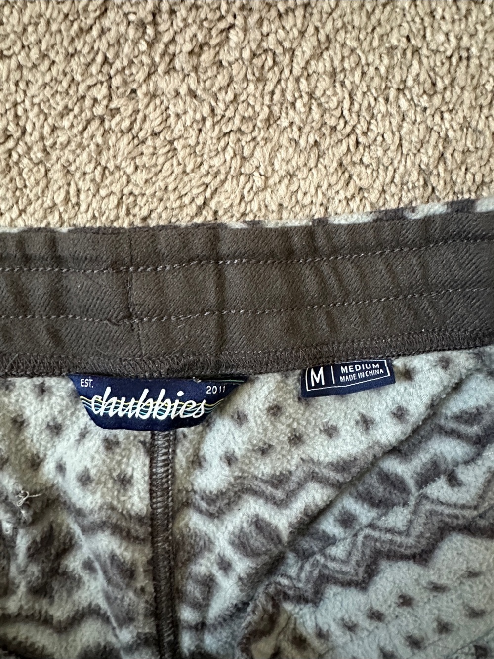 Chubbies Light Gray Fleece Lounge Shorts - Picture 3 of 8